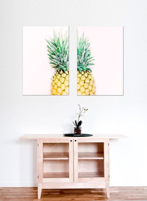 How to decorate your home if you’re a Gemini Pineapple Room, Pineapple Kitchen, Pineapple Wall Art, Pineapple Decor, Yellow Home Decor, Wall Art Set Of 2, Vintage Hawaii, Art Set Of 2, Pineapple Print