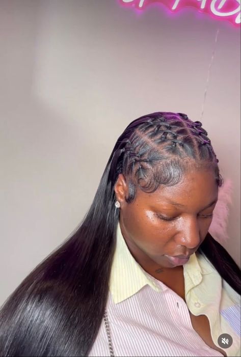 Edges Straight Hair, Cross Rubber Band Hairstyles, Rubber Band Hairstyles Straight Hair, Hairstyles Criss Cross, Aaliyah Outfits, Band Hairstyles, Rubber Band Hairstyles, Sleek Ponytail Hairstyles, Braces Colors