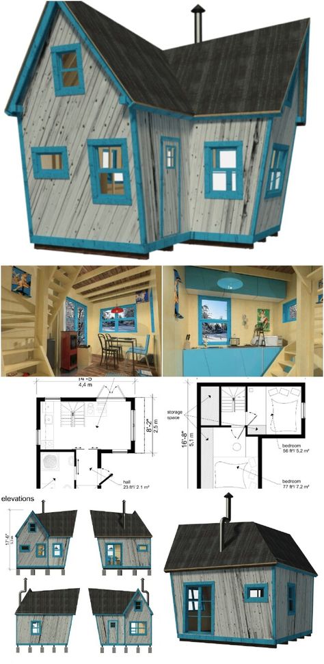 Tiny House Plans Layout, Very Tiny House, House Plans Layout, Cottage Woods, Tiny House Builders, Tiny House Interior Design, Tiny House Plan, Building A Tiny House, Shed Homes