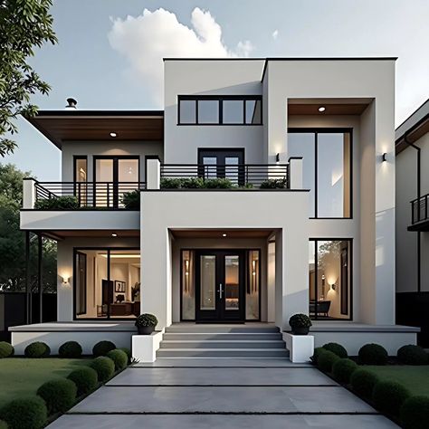 Modern 2 Story House, Luxury Modern House Exterior, Mechanic Shop Decor, Luxury Modern House, House Colour, Terrace Garden Design, Mechanic Shop, Modern Contemporary Homes, Luxury Modern Homes