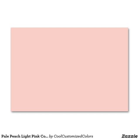 Pale Peach Light Pink Color Trend Blank Template Large Business Cards (Pack Of 100) Wedding August, Color Light Pink, Perfect Peach, Pale Peach, Light Pink Color, Pack Of Cards, Color Trends, Pink Color, Light Colors