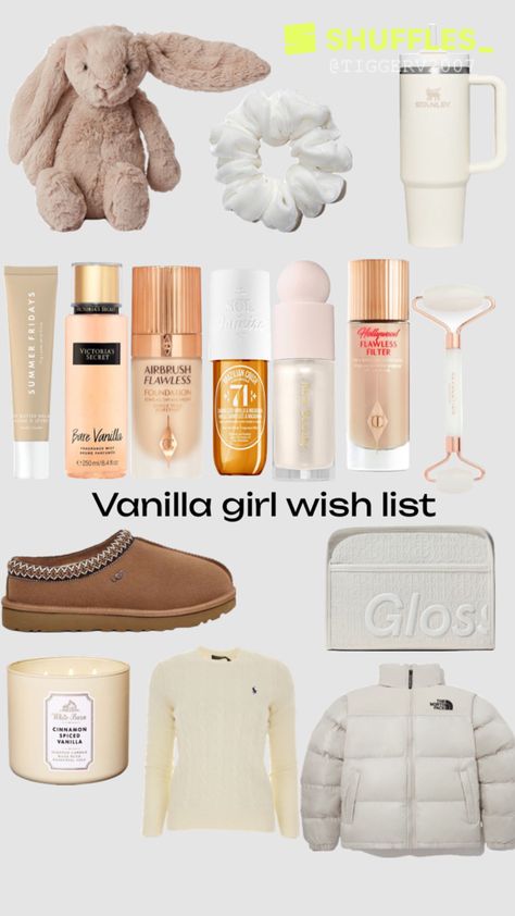 Vanilla girl essentials Vanilla Girl Essentials, Vanilla Girl Wishlist, Girl Wishlist, Girl Essentials, Vanilla Girl, Vanilla