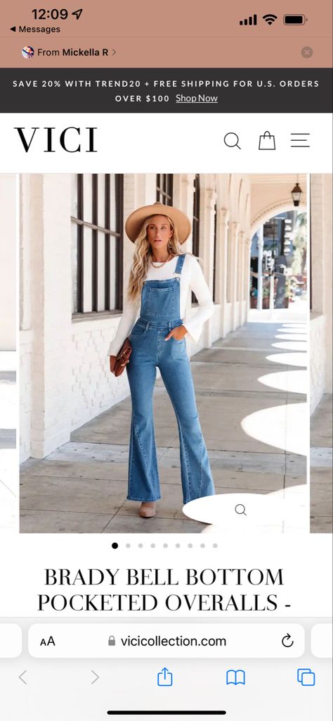 #jumpsuit #overalls #fallfashion #outfitideas Overall Bell Bottoms, Bell Bottom Overalls Outfit, Cowgirl Outfits Overalls, Bellbottom Overalls, Overalls With Western Boots, Fall Overalls Outfit, Cargo Bell Bottoms, Bell Bottom Overalls, Fall Overalls