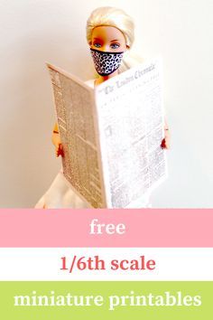 Diy Barbie Accessories, Diy Dollhouse Miniatures, Barbie Diy Accessories, Barbie House Furniture, Free Barbie, Diy Barbie House, Gratis Printables, Miniature Items, Doll House Wallpaper