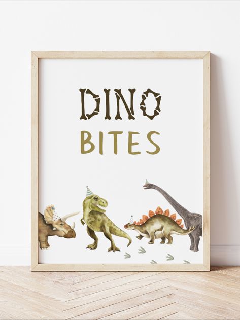 Dinosaur First Birthday Party Food, Dinosaur Party Letter Board, Dinosaur Birthday Party Decor, Dino Birthday Sign, Dinosaur Birthday Party Signs, Dino Party Food Labels, Dino Food, Dinosaur Party Signs, Dinosaur Party Food