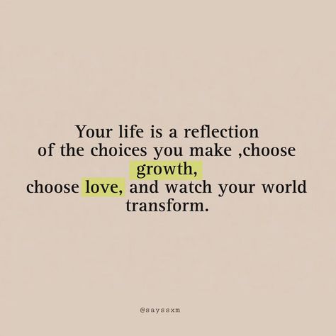 Your life is a reflection of your choice you make , choose growth, choose love , and watch your world transform. . By @sayssxm . . #spreadpositivity #motivationoftheday #positivityiskey #mindsetmatters #inspiration #inspirationalquotes #keytosuccess #inspirational What People Say Is A Reflection Of Them, Reflecting Quotes, Reflective Quotes, Reflection Quotes, Choose Love, Inner Child, Life Is, Vision Board, Motivational Quotes