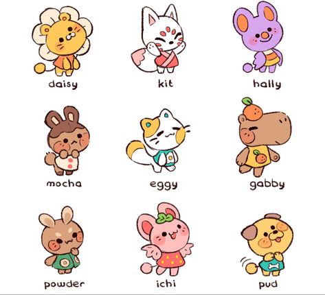 Tag Yourself, Animal Crossing Characters, Pola Sulam, Cat Character, Splash Art, Cute Doodles Drawings, Kawaii Doodles, Cute Doodle Art, Chibi Drawings