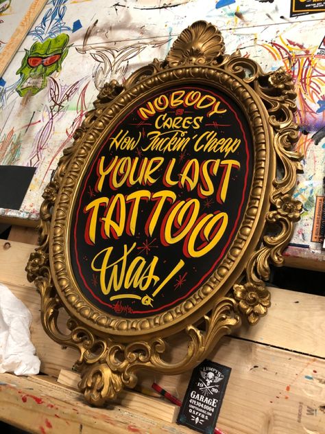 Tattoo Shop Grand Opening Ideas, Tattoo Shop Gallery Wall, Tattoo Shop Bathroom Decor, Tattoo Booth Decor Ideas, Tattoo Shop Signs Ideas, Opening A Tattoo Shop, Tattoo Home Decor, Tattoo Convention Booth Ideas, Tattoo Booth Decor