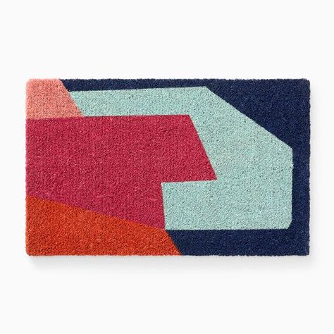 Outdoor & Garden | West Elm Modern Colorful Living Room, Mid Century Front Door, Mid Century Modern Colorful, Monogram Door Mat, West Elm Kids, Mid Century Living, Rope Weave, Colourful Living Room, Front Door Mats