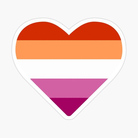 Lesbian Flag Discreet Wallpaper, Kawaii Lesbian Flag, Lesbian Flag Heart Emoji, Mean Lesbian Flag, Nice And Mean Lesbian Flag, Lesbian Flag Sticker, Lesbian Flag Heart Png, Lesbian Stickers, Flag Painting