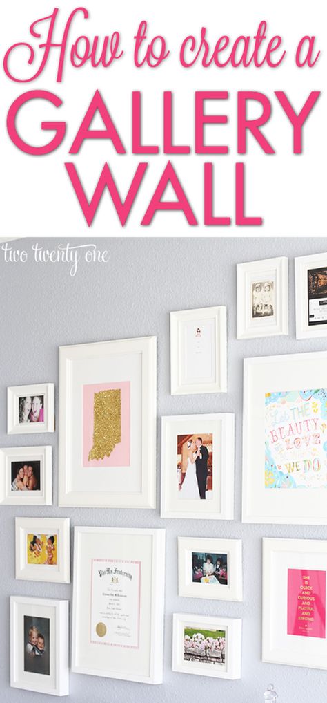 Home Office Gallery Wall {Decorating Ideas} - Two Twenty One Home Office Gallery Wall, Photo Wall Design, Wall Frame Design, Wall Decorating Ideas, Photo Wall Hanging, Office Gallery Wall, Gallery Wall Bedroom, Black And White Photo Wall, Crafts For Teens To Make