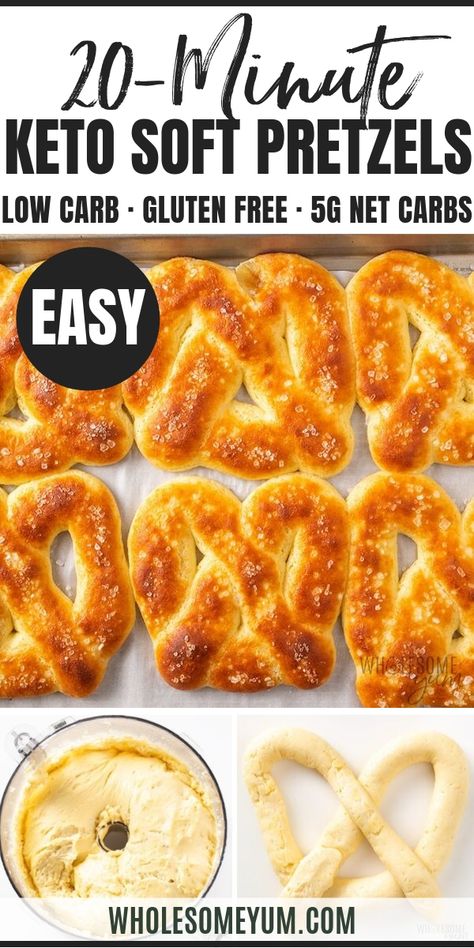 Keto Pretzels Low Carb, Low Carb Gf Df Recipes, Keto Soft Pretzel Recipe, Keto Yeast Bread Recipes, Low Carb Potluck Recipes, Gluten Free Bread Sticks, Easy Pretzels, Gluten Free Soft Pretzel Recipe, Keto Pretzels