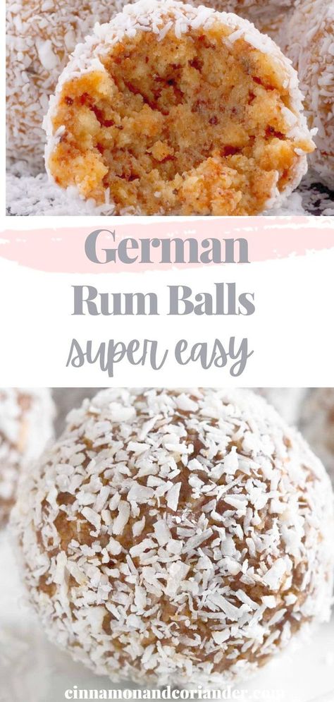 Learn how to make traditional German Rum Balls from scratch using this easy authentic rumkugeln recipe. The perfect addition to any Christmas cookie tray and a delicious post-dinner treat Rum Cookies Recipes, Diy Christmas Wood Signs, Healthy Smooties, European Desserts, Christmas Wood Signs, Cinnamon Stars, Christmas Cookies Recipes, German Food Authentic, German Christmas Cookies