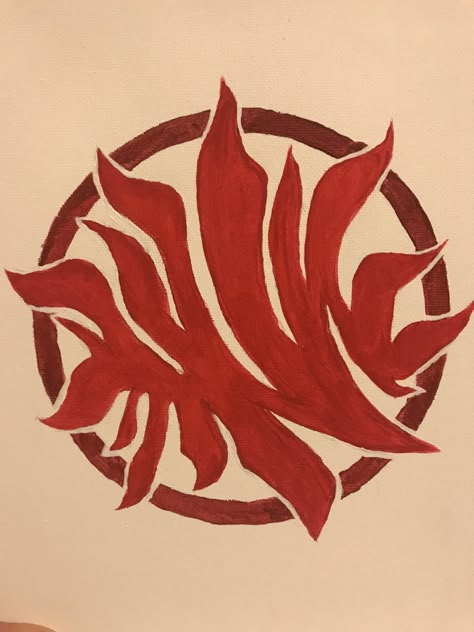 The scarlet guard symbol from the red queen series! Painted Red Queen Tattoo Victoria Aveyard, The Red Queen Aesthetic, Red Queen Tattoo, Red Queen Wallpaper, Red Queen Art, Red Queen Aesthetic, Red Queen Fanart, Red Queen Series, Red Queen Characters