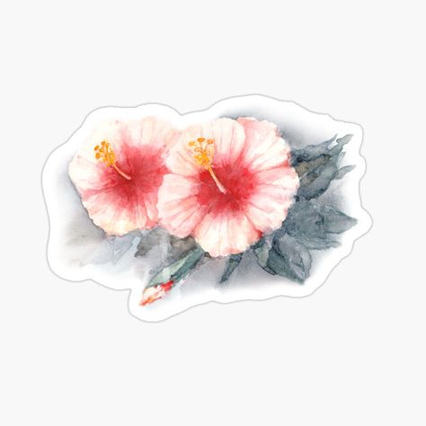 Get my art printed on awesome products. Support me at Redbubble #RBandME: https://www.redbubble.com/i/sticker/Hibiscus-Rose-of-Sharon-Watercolor-illustration-by-TatianaGallery/61028699.EJUG5?asc=u Abc Juice, Rose Of Sharon, Watercolor Illustration, Hibiscus, My Art, Awesome Products, Abc, Juice, Art Prints