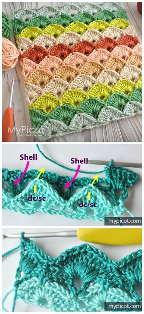 Box Stitch Crochet Free Pattern &Video - Trending #Stitch; Free #Crochet; Patterns Box Stitch Crochet, Triangle En Crochet, Motifs Afghans, Crochet Box Stitch, Box Crochet, Stitch Box, Crochet Free Patterns, Box Stitch, Crochet Box