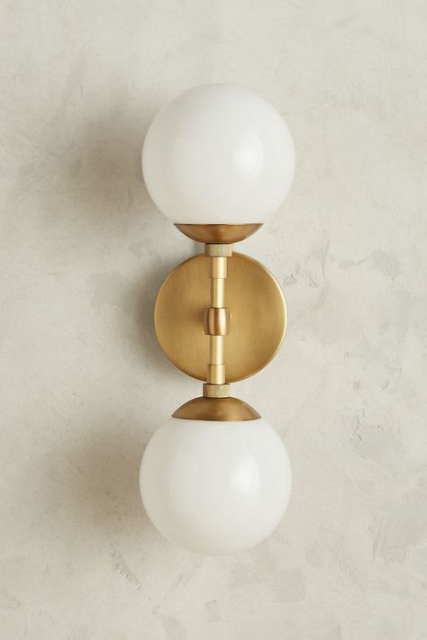 Double Perryman Sconce | Anthropologie Cool Light Fixtures, Modern Lighting Design, Unique Lighting, Home Decor Trends, Diy Lighting, Room Lights, Fall Home Decor, Interior Lighting, Trending Decor