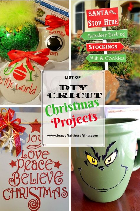 Cricut Ideas for Christmas Christmas Signs Diy, Cricut Christmas Ideas, Projets Cricut, Creative Diy Gifts, Cricut Christmas, Ideas Hogar, Ideas For Christmas, Christmas Projects Diy, Cricut Craft Room