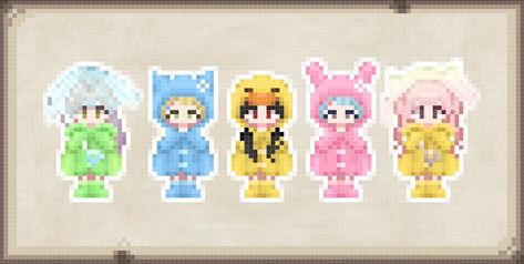 Rainy Season Outfit, Cute Raincoat, Cat Umbrella, Cute Raincoats, Stardew Valley Layout, Stardew Valley Tips, Star Valley, Kawaii Games, Adorable Homes Game