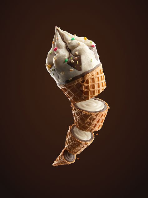 CGI Product Visualization - Cream Bell on Behance Coffee Poster Design, Ice Cream Logo, Ice Cream Poster, Ice Cream Art, Food Art Photography, 광고 디자인, Food Graphic Design, Food Poster Design, Foto Tips