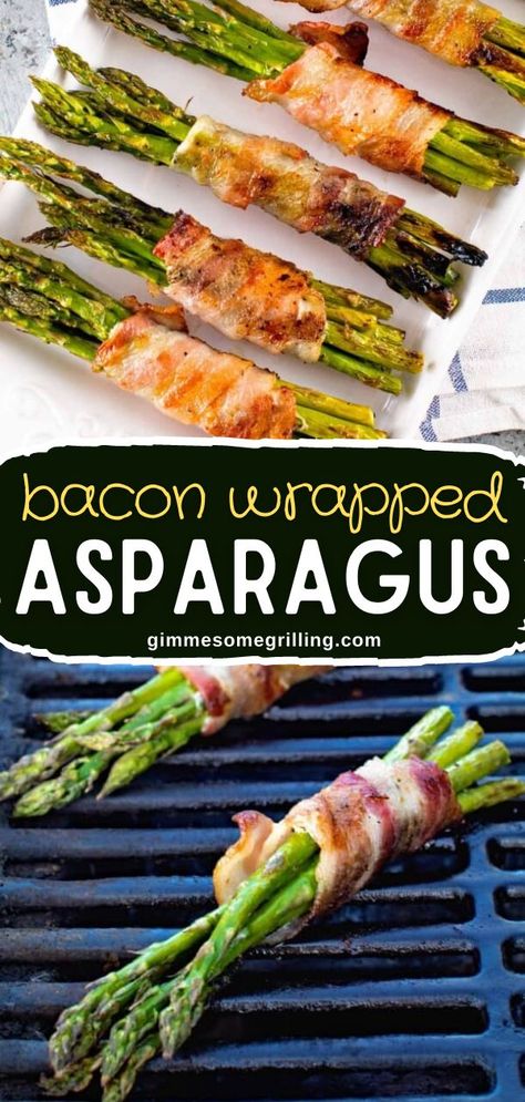 Bacon Wrapped Asparagus, memorial day bbq, spring grilling, summer grilling, side dish recipe Asparagus On The Bbq, Spring Grilling Recipes, Asparagus On The Grill, Grilled Bacon Wrapped Asparagus, Grilled Side, Asparagus Bundles, Easy Summer Grilling Recipes, Easy Asparagus Recipes, Grilled Bacon