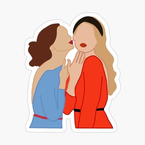 Serena And Blair, Blair And Serena, Gossip Girls, Painting Of Girl, Stickers For Sale, Girl Stickers, Art Accessories, Cool Stickers, Aesthetic Stickers