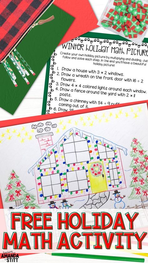 Christmas Math 3rd Grade, Divide Math, Upper Elementary Christmas, Multiply And Divide Decimals, Third Grade Christmas, Divide Decimals, Christmas Math Games, Holiday Math Activities, December Math