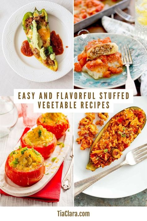 Stuffed vegetable recipes. Stuffed Vegetables, Vegetables Recipes, Favorite Food, Recipes Healthy, Food Bloggers, Vegetable Recipes, Dinner Recipes