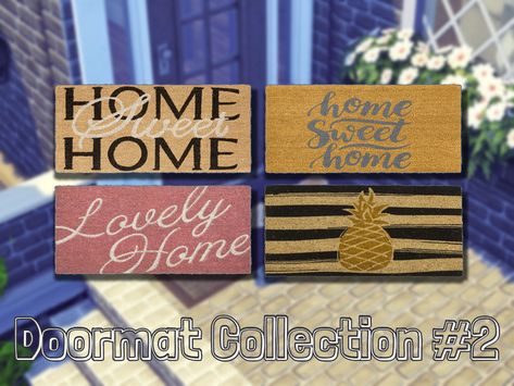 Cute Door Mats, Sims 4 Tattoos, Sims 4 Kitchen, Sims 4 Tsr, Sims Houses, Sims 4 Clutter, Free Sims 4, Halloween Door Mat, Sims 4 Game Mods