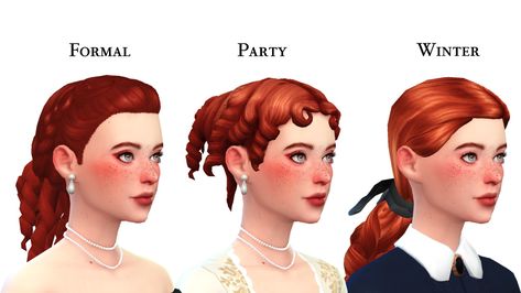 Hi! I just started reading your blog (I LOVE IT!!!) and went into the lookbooks, so I was wondering where I can find the hairs for the lookbook for Charlotte in the categories of Winter, Formal, and... Sims 4 Cc 1910s Hair, Sims 4 Regency Hair, Sims 4 Victorian Hair, Flex Mentallo, Gibson Girl Hair, Sims 4 Nails, Sims 4 Decades Challenge, Sims 4 Challenges, The Sims 4 Packs