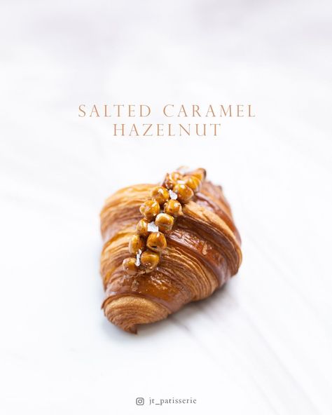 JT Pâtisserie by Jeffrey Tan | Presenting our new 𝑺𝒘𝒆𝒆𝒕 𝑺𝒆𝒏𝒔𝒂𝒕𝒊𝒐𝒏𝒔 Croissant Series, where dessert transformed into reality! We have five enticing flavours, each… | Instagram Roasted Garlic Cream Cheese, Sweet Croissants, Hazelnut Croissant, Dessert Photoshoot, Caramel Croissant, Lime Icing, Garlic Cream Cheese, Caramel Hazelnut, Decorate Ideas