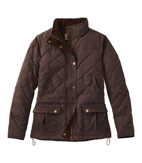 Women's L.L.Bean Upcountry Waxed-Cotton Down Jacket | Insulated Jackets at L.L.Bean Casual Fall Jackets For Women, Light Winter Jacket, Everyday Jacket For Women, Women’s Fall Jackets, Barn Jackets For Women, Fall Jackets For Women Casual, Money British, Fall Jackets For Women, Equestrian Jacket