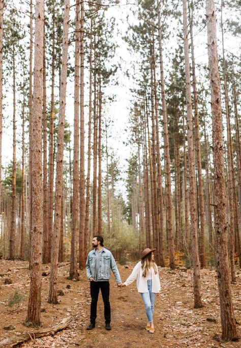 couple engagement session in the woods, Grand Rapids michigan B Photo, Michigan Photography, Engagement Photo Locations, Grand Rapids Michigan, Photoshoot Themes, Michigan Wedding Photographer, West Michigan, Location Photography, Family Maternity