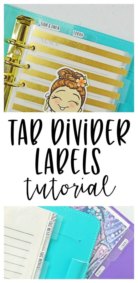 How to Print and Cut Labels for Your Planner Tab Dividers - Planning Inspired Diy Planner Dividers, Diy Tabs, Organizer Printables, Make Labels, Planners Printables, Arc Planner, Organised Life, Office Tips, Tab Dividers