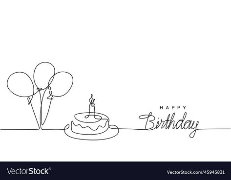 Birthday Line Art, Legos Birthday, Happy Birthday Lines, Birthday Drawings, Happy Birthday Drawings, Handwritten Lettering, Drawing Men, Happy Birthday Art, Birthday Art