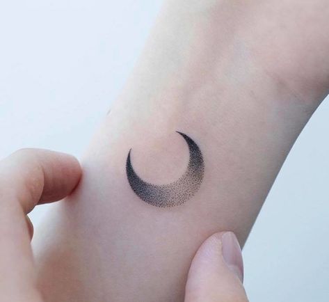 Moon Tattoo Wrist, Maybe Tattoo, Tattoo Wrist, Moon Tattoo Designs, Small Wrist Tattoos, Pink Moon, Simplistic Tattoos, Moon Tattoo, Wrist Tattoos