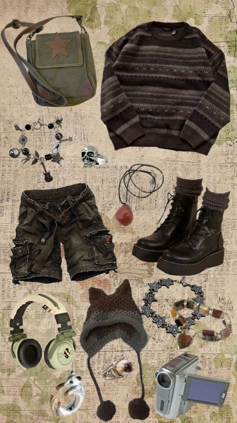 Earthy Grunge Aesthetic, Goblin Core Outfit, Goblincore Outfits, Grunge Fits, Goblin Core, Earthy Outfits, Funky Outfits, Foto Poses, Vibe Clothes