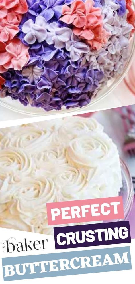 Funky Buttercream, Crusting Buttercream Recipe, Crusting Buttercream, Frost Cupcakes, Best Buttercream, I Am Baker, Buttercream Cake Decorating, Icing Frosting, Buttercream Frosting Recipe