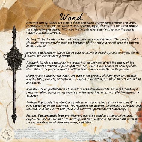 Uses for Wands in Witchcraft ✨ #wand #witch #witchcraft #modernwitch #babywitch #beginnerwittch How To Make Wands, Witch Tools, Witch Wand, Witch Spirituality, Magic Spell Book, Grimoire Book, Ritual Tools, Oracle Tarot, Fairy Wands