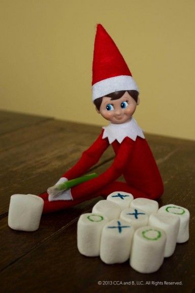 TicTacMallow 383x575 20 Elf on the Shelf Ideas with Shopping List and Daily Planner To Do App, Timmy Time, Easy Elf, Awesome Elf On The Shelf Ideas, Elf Magic, Elf Antics, Elf Fun, Buddy The Elf, Elf On The Shelf Ideas