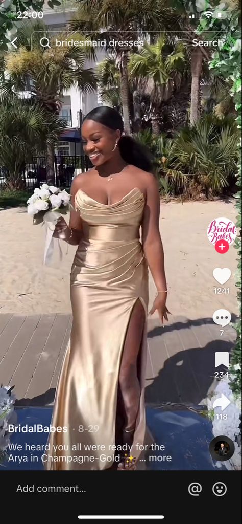 Maid Of Honor Dress Gold, Gold Made Of Honor Dress, Bridesmaids Dresses Gold, Soft Gold Bridesmaid Dresses, Gold Bridesmaid Dresses Mismatched, Champagne Maid Of Honor Dress, Honey Gold Bridesmaid Dresses, Champagne Bridesmaid Dresses Black Women, Gold Bridesmaid Dresses Black Women