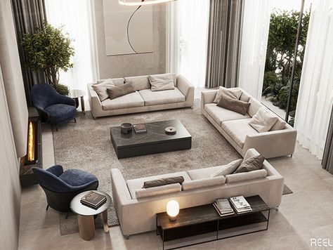 Living Interior Design, Villa Apartment, Luxury Furniture Living Room, Living Interior, Table Cabinet, Living Room Sofa Design, Hotel Resort, Architecture Visualization, Italian Furniture