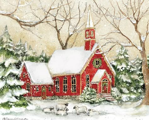 Mary Kay Holiday, Christmas Photo Album, Winter Christmas Scenes, Baby Animal Drawings, Christmas Landscape, Susan Winget, Watercolor Flowers Tutorial, Christmas Scenery, Christmas Coloring Books