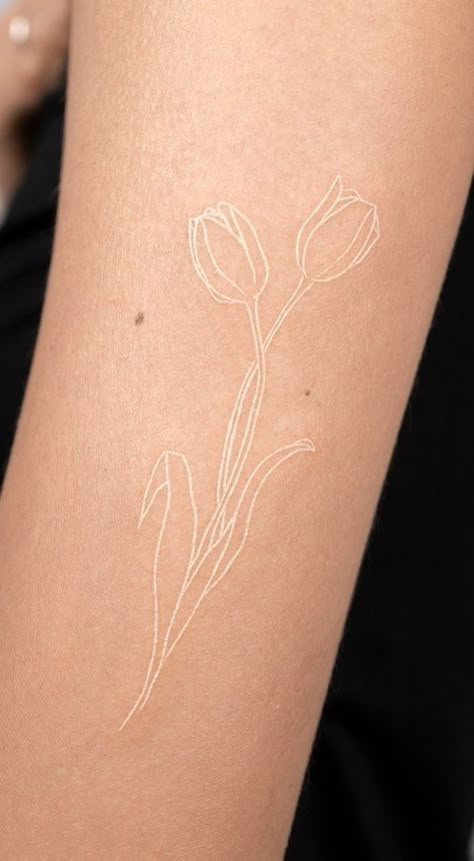 White Ink Tattoos Healed, Small White Tattoos, Brown Tattoo Ink, Aesthetic Tattoo Ideas, Arm Sleeve Tattoos For Women, White Tattoos, 20 Aesthetic, White Ink Tattoo, Healing Tattoo