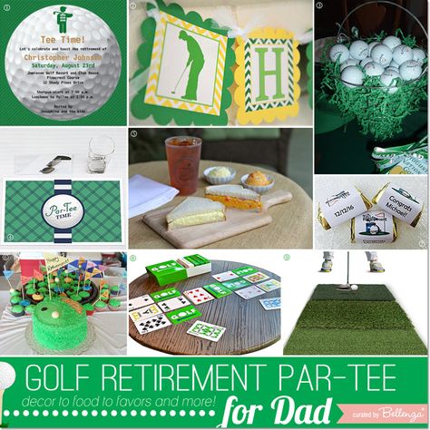 Golf Themed Retirement Party, Golf Theme Retirement Party Ideas, Golf Retirement Party Ideas, Golf Partee, Golf Retirement Party, Golf Favors, Retirement Party Ideas, Golf Party Foods, Golf Birthday Gifts