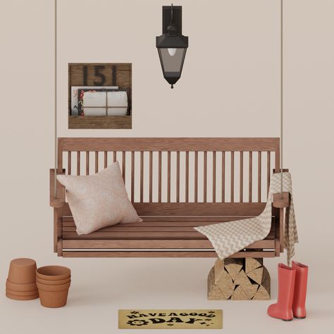 Cottagecore Furniture, Sims 4 Beds, The Sims 4 Packs, Free Sims, Casas The Sims 4, Sims 4 Teen, Porch Furniture, Sims 4 Toddler, Sims 4 Cc Furniture