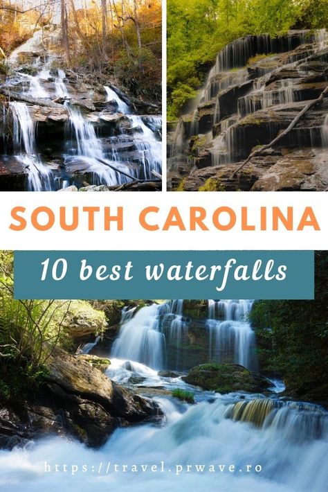 Discover the 10 best waterfalls in South Carolina with Photos. These are the top South Carolina waterfalls to include on your itinerary. these are some of the best things to see in South Carolina. #SC #southcarolina#southcarolinawaterfalls #waterfalls #nature #scfalls #northamerica #usa #usatravel Walterboro South Carolina, South Carolina Waterfalls, South Carolina Gardens, Travelers Rest South Carolina, Landrum South Carolina, Fort Jackson South Carolina Us Army, Visit South Carolina, Greenville South Carolina, South Carolina Vacation