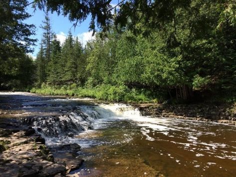 Presque Isle Michigan, Magical Waterfall, Fall In Michigan, Presque Isle, Largest Waterfall, Michigan Travel, Natural Pool, Swimming Holes, Pure Michigan