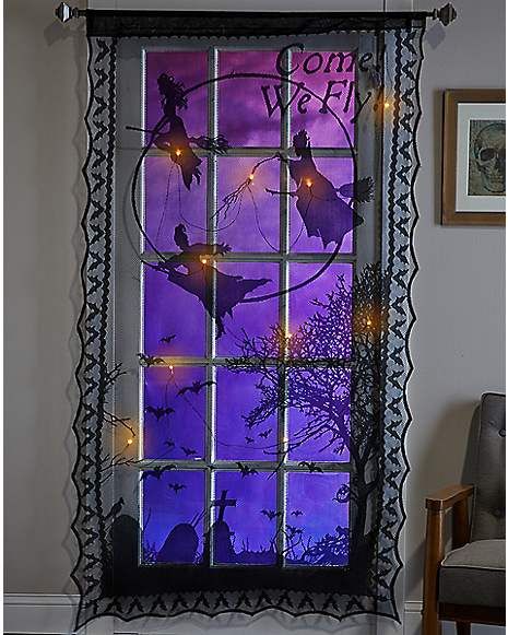 Light-Up Lace Panel – Hocus Pocus - Spirithalloween.com Hocus Pocus Candle, Hocus Pocus Halloween Decor, Disney Halloween Decorations, Disney Wall Decor, Hocus Pocus Party, Halloween Hocus Pocus, Movie Decor, Window Wall Decor, Halloween Frames