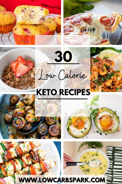 30 Low Calorie Keto Recipes - Under 400 Calories Low Carb Recipes Low Calorie Keto, Low Carb Low Calorie Recipes, Dinners Under 500 Calories, Best Low Carb Bread, Meals Under 500 Calories, High Protein Meals, Low Calorie Breakfast, High Protein Low Carb Recipes, Protein Meals